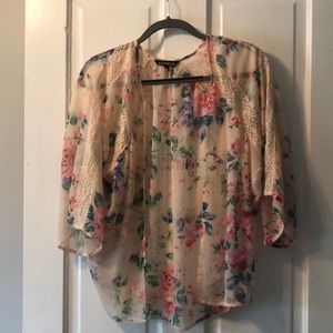 Express floral sheer kimono size S